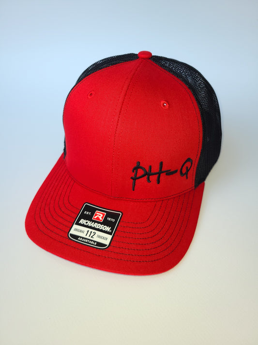 Richardson 112 - Red / Black with Black Print Left Panel