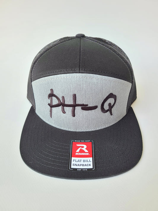 Richardson 168 - Heather Grey / Black w/ Black Print