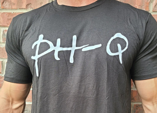 Black with Large White Print