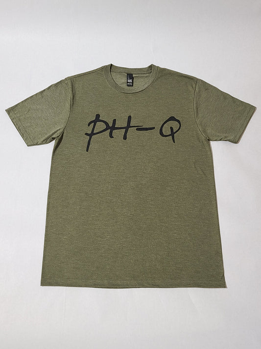 Military Green Frost with Large Black Print