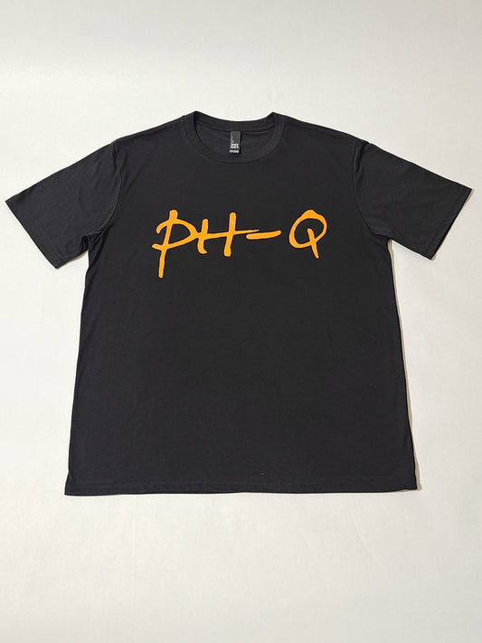 Black with Large Orange Print