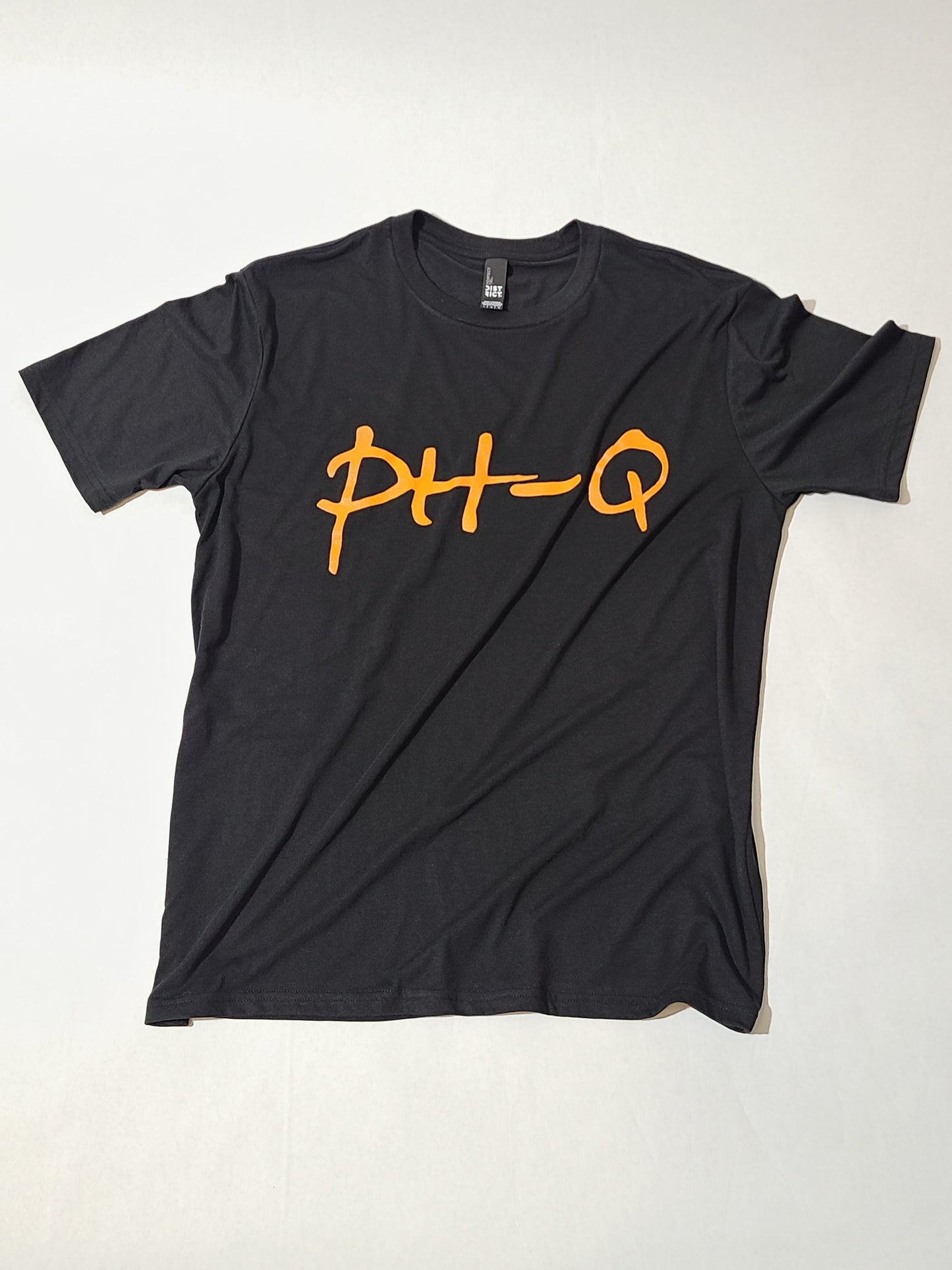 Black with Large Orange Print