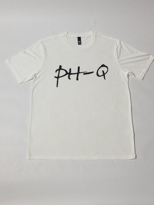 White with Large Black Print