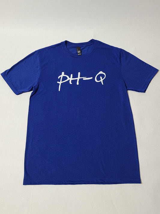 Blue with Large White Print