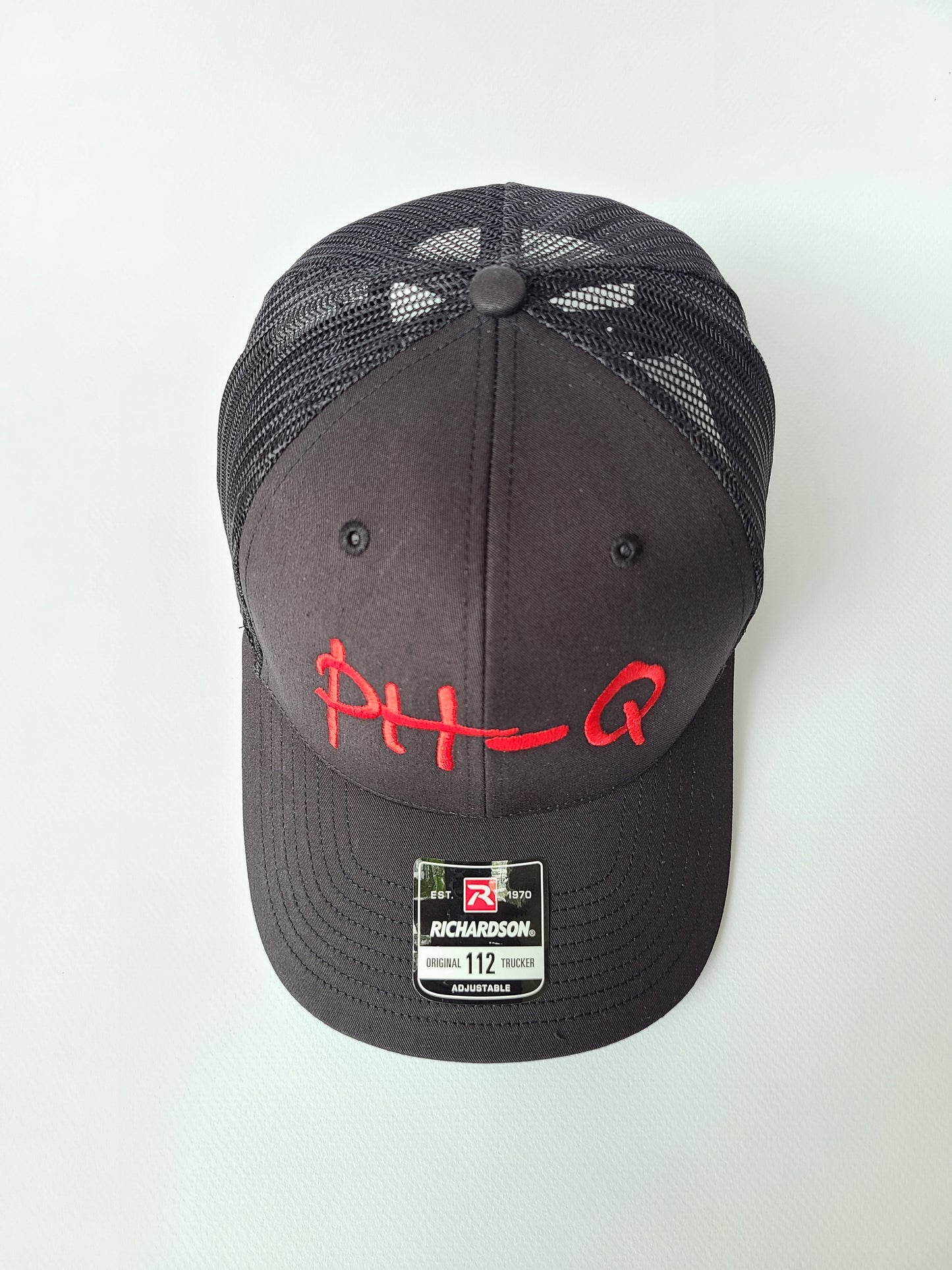 Richardson 112 - Black with Red Large Print