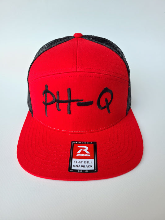 Richardson 168 - Red / Black with Black Print