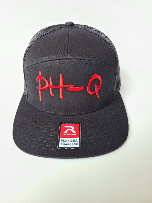 Richardson 168 - Black with Red Print