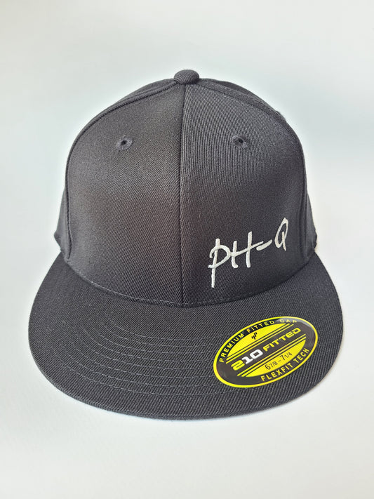 Flexfit 210 Black w/ Small Silver Letters