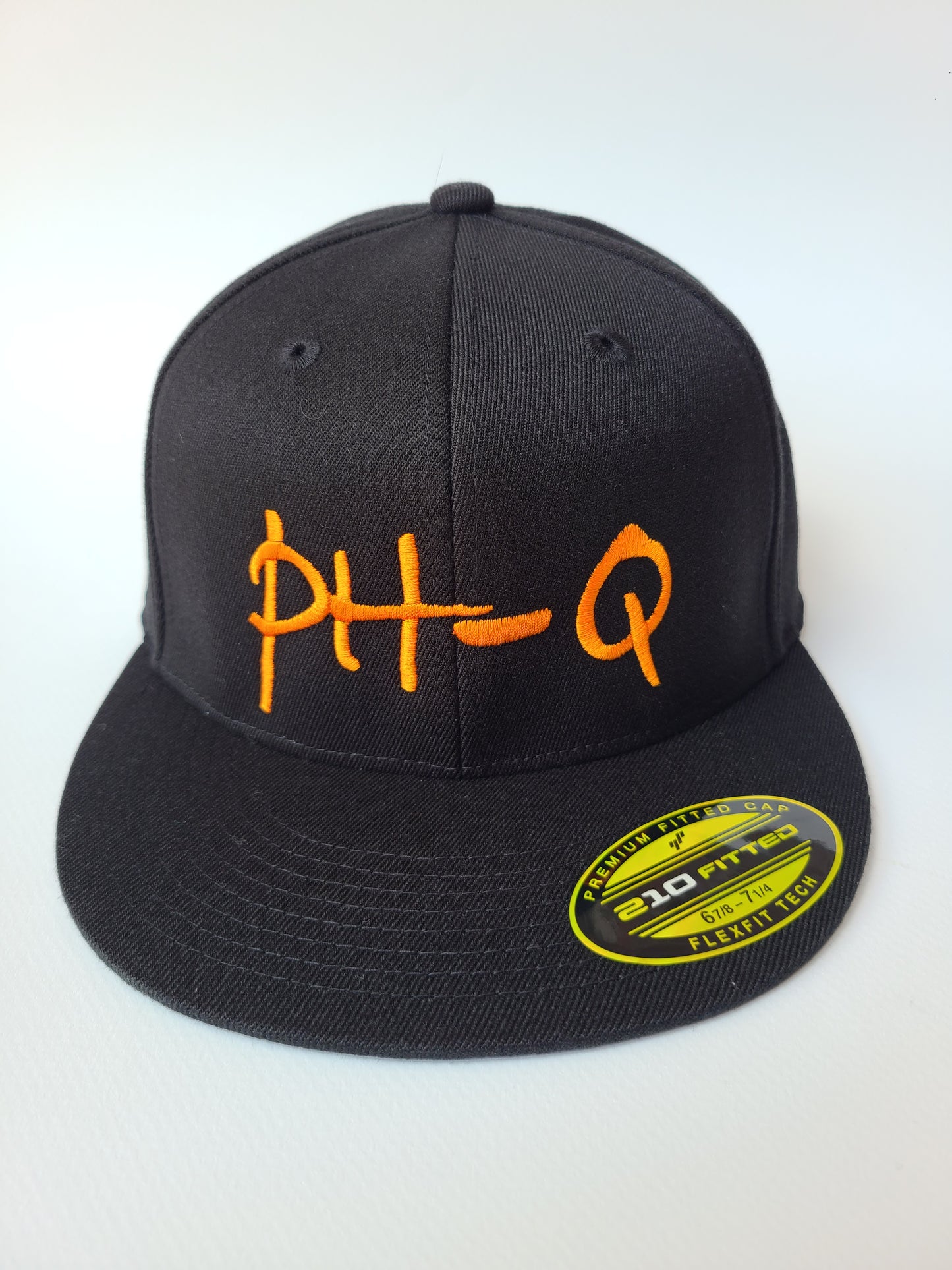 Flexfit 210 Black w/ Large Orange Letters