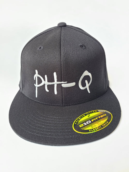 Flexfit 210 Black w/ Large Silver Letters