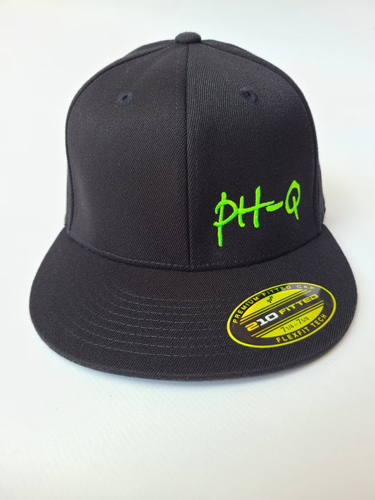 Flexfit 210 Black w/ Small Green Letters