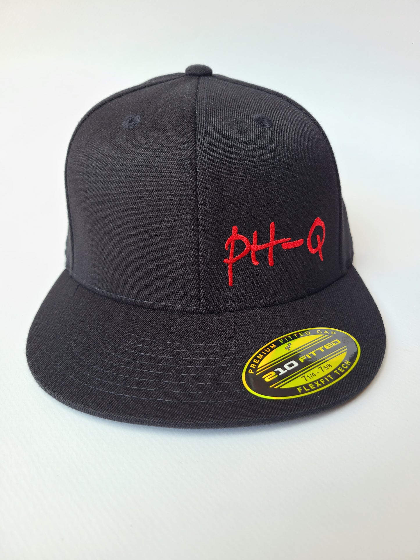 Flexfit 210 Black w/ Small Red Letters