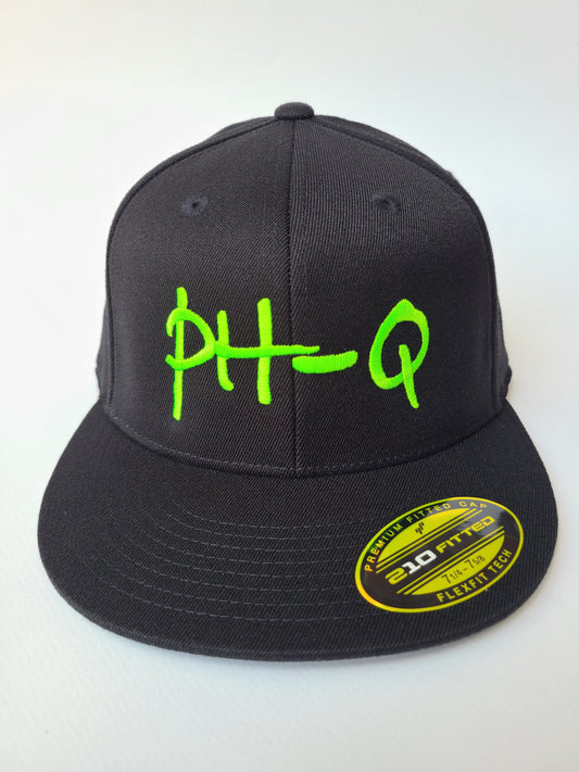 Flexfit 210 Black w/ Large Green Letters