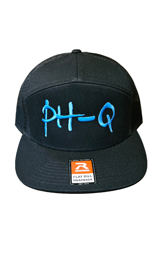 Richardson 168 - Black with Blue Print