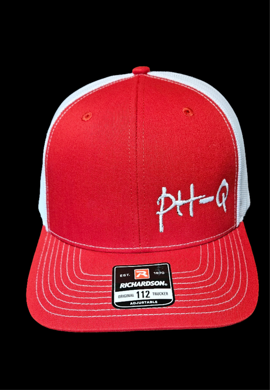 Richardson 112 - Red / White with White Print Left Panel