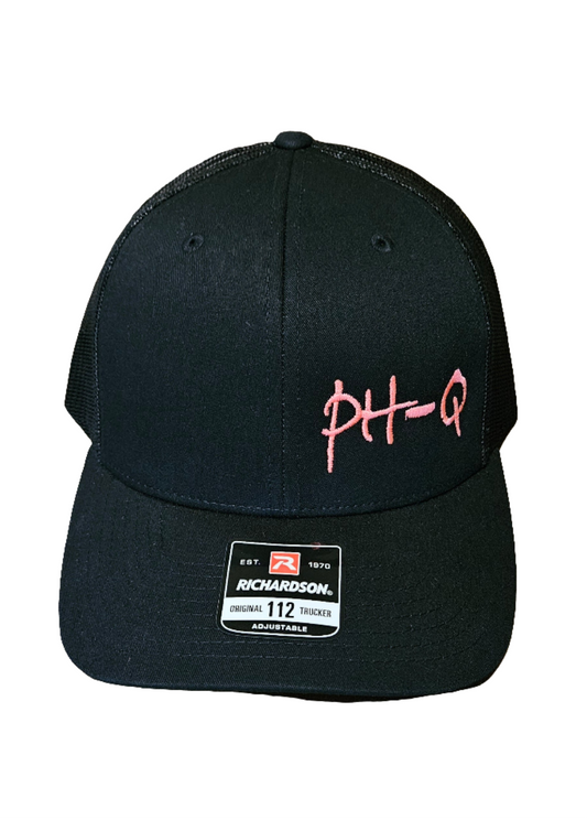 Richardson 112 - Black with Pink Left Panel