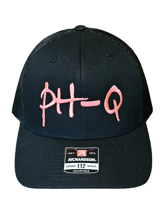 Richardson 112 - Black with Pink Large Print