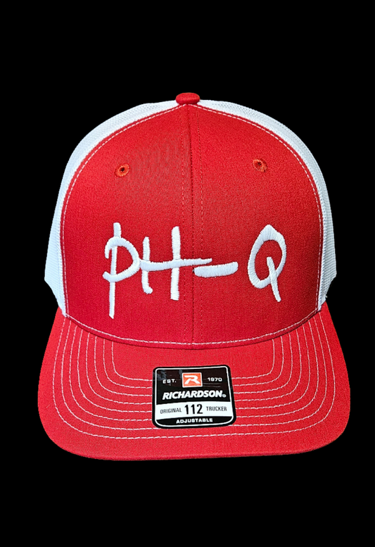 Richardson 112 - Red / White with White Large Print