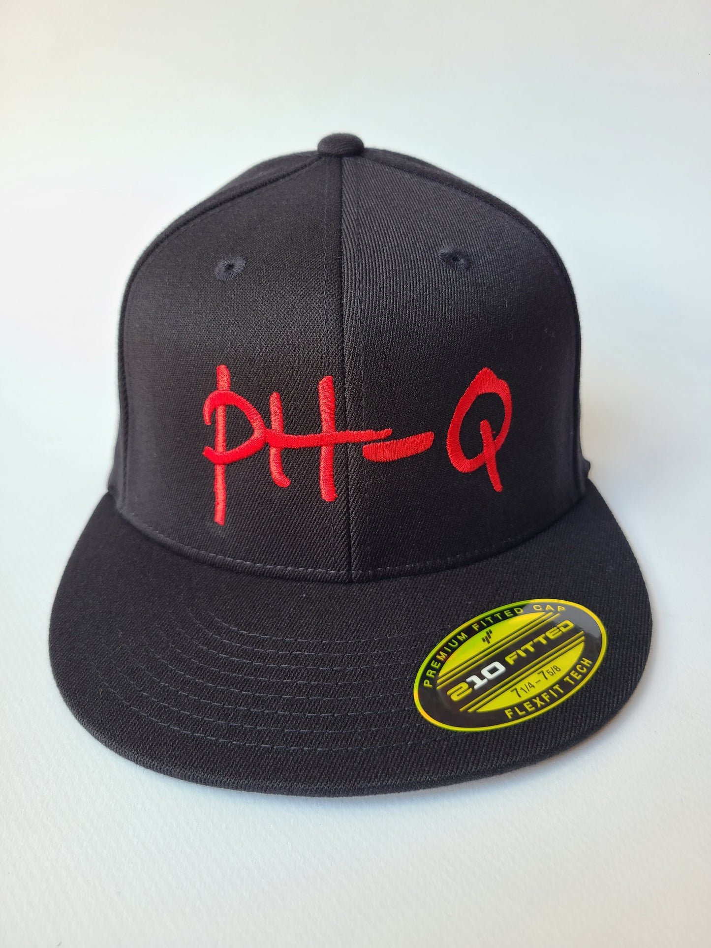 Flexfit 210 Black w/ Large Red Letters