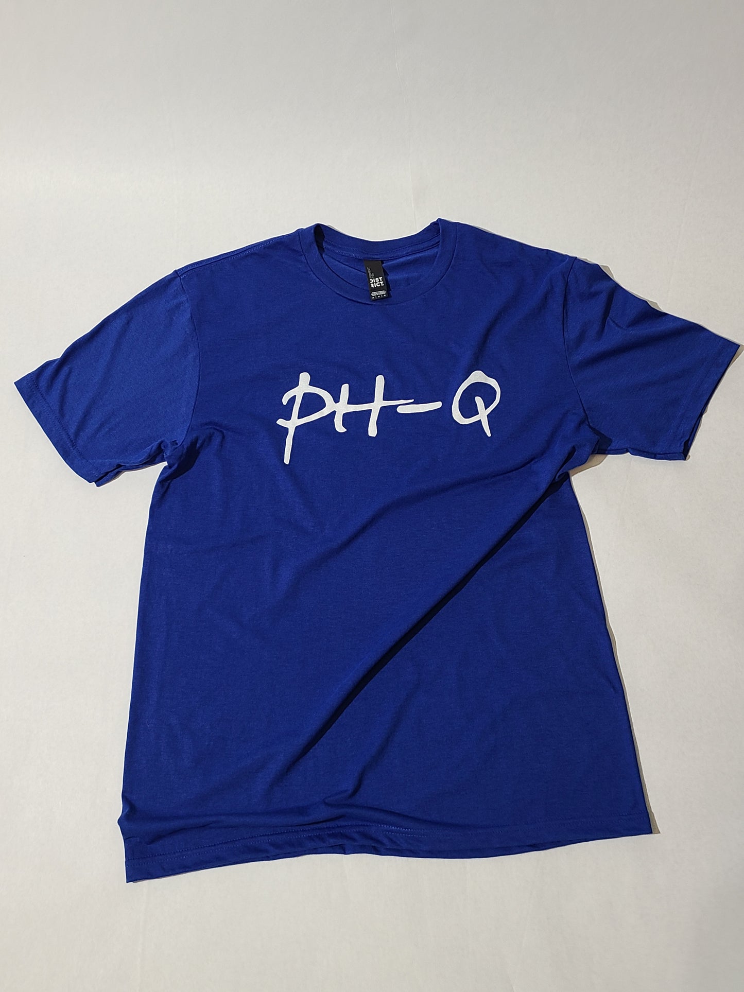 Blue with Large White Print